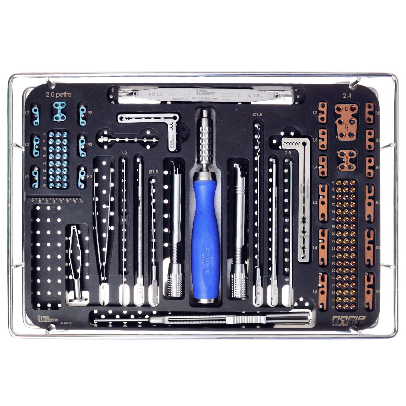 Tray for RAPID Luxation Implants and Instruments