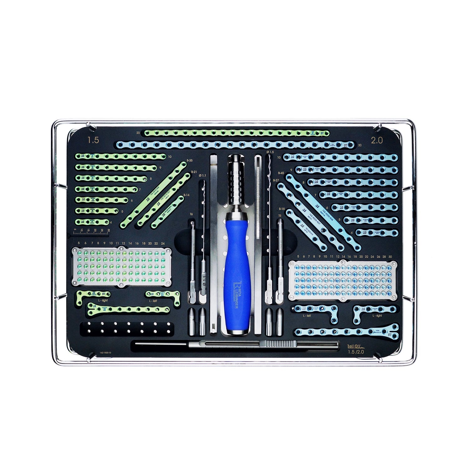 Tray for 1.5/2.0 Osteosynthesis Locking Set Titanium
