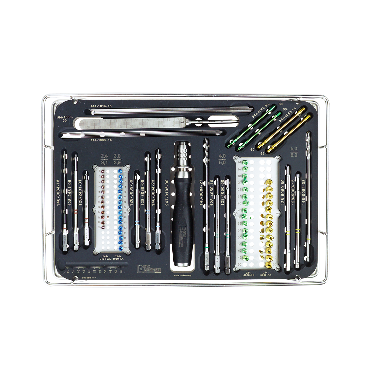 LeiCOM Cannulated Compression Screws Combi Set -  2.4 - 6.0 Micro to Maxi