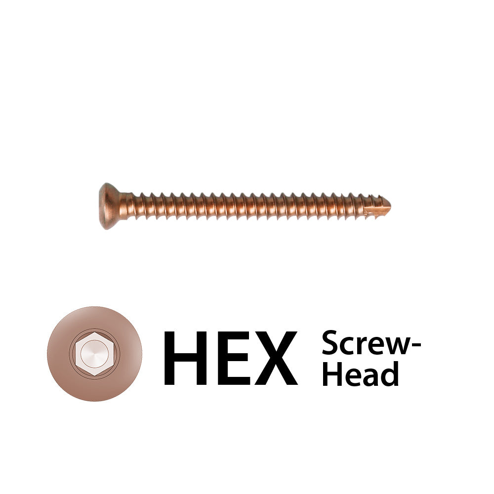 2.4 Cortical Screw, Titanium, hex