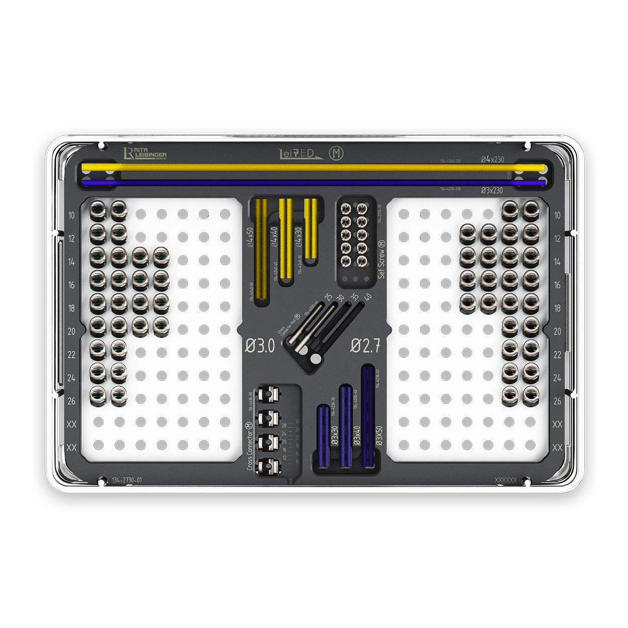 LeiPED Pedicle Screw Implant Set - Medium 2.7/3.0mm